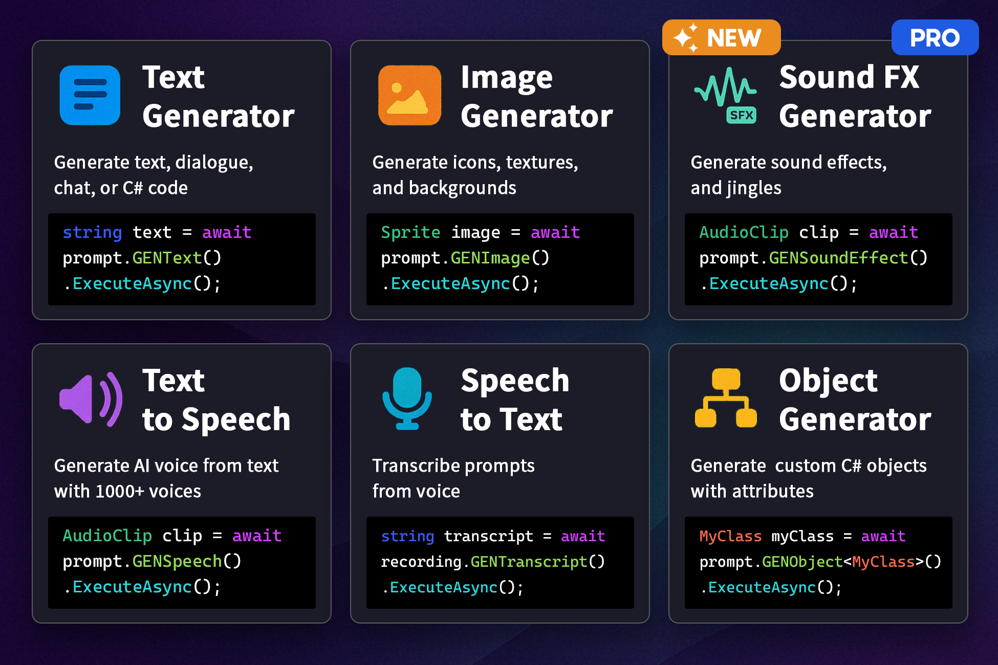 Generative Features